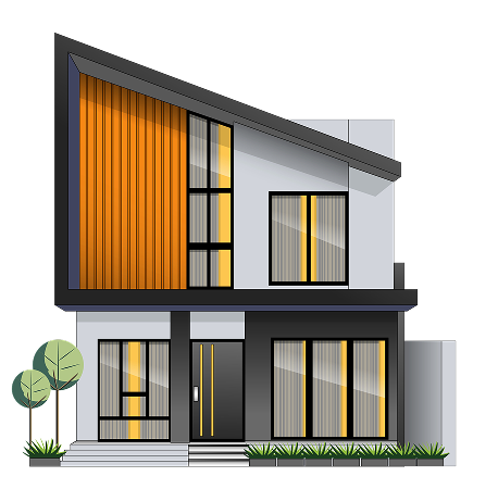 Modern residential building by Akshay Builders